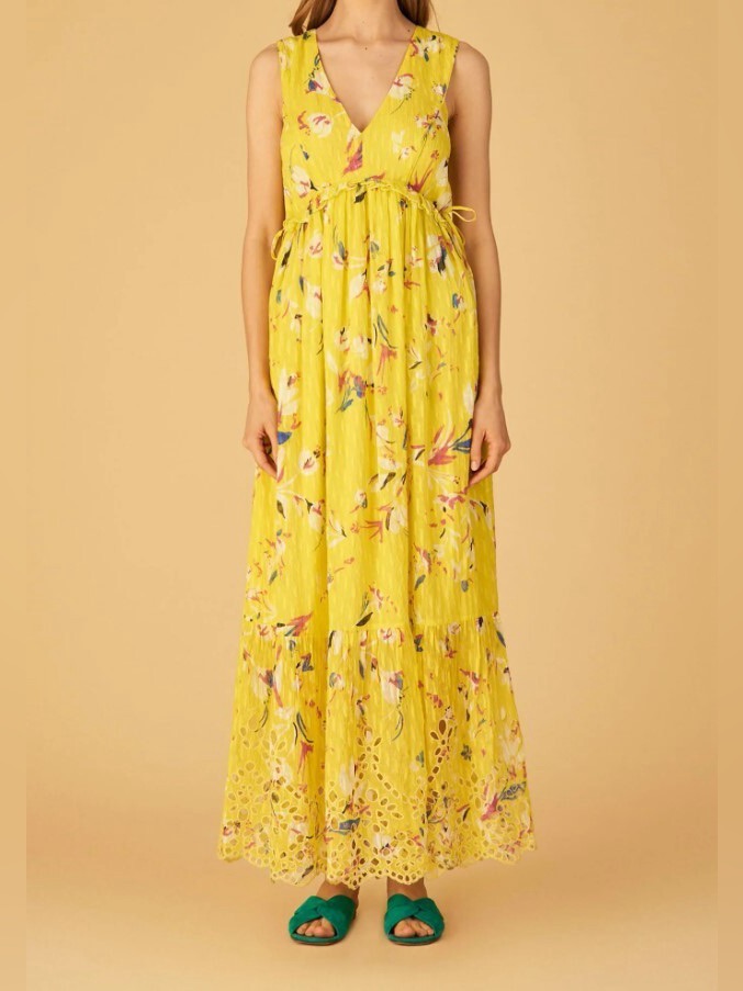 Tanya Taylor Catalina Silk Maxi Dress
